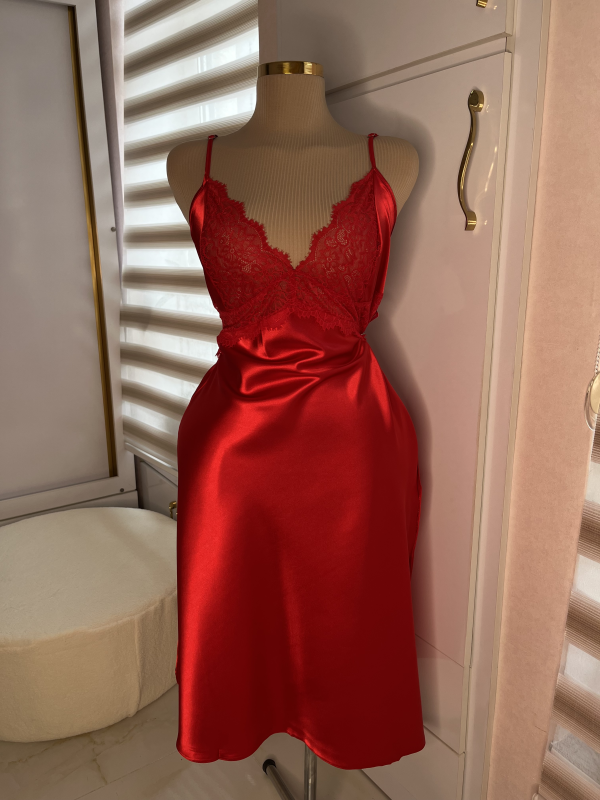 لباس خواب ساتن بلند ema